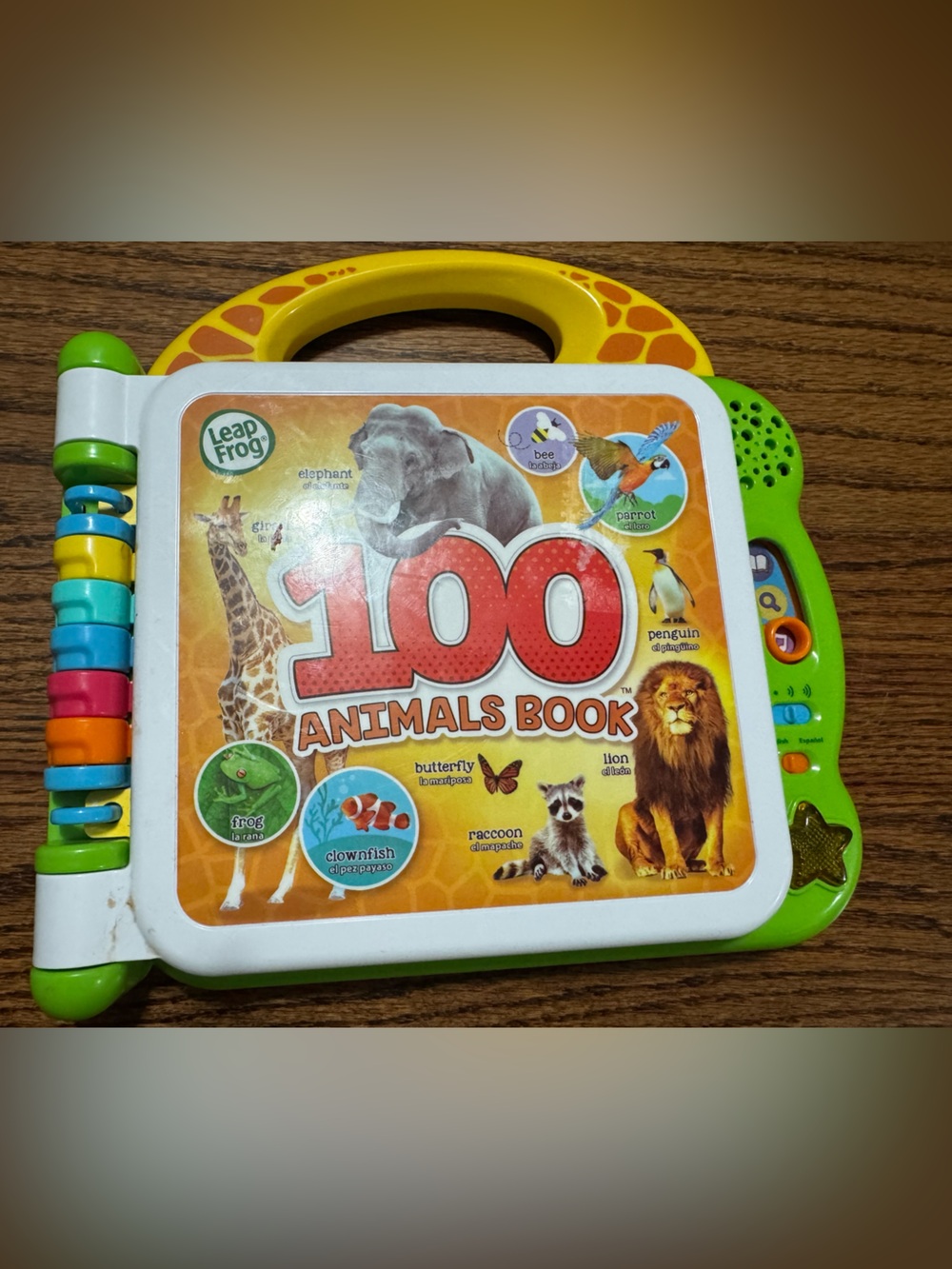 Leapfrog 100 Animals Book - Yellow/Green Kids Toy